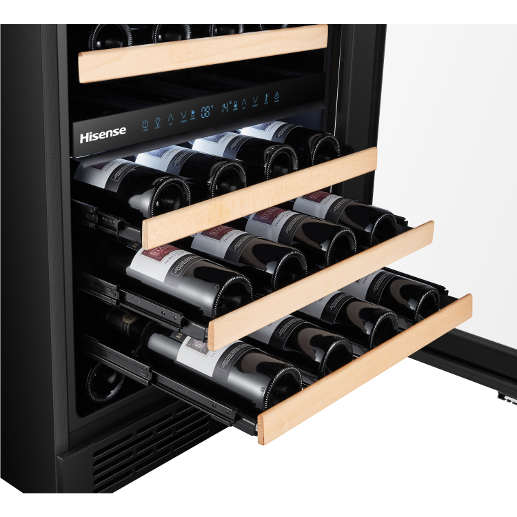 Hisense 46 Bottle Freestanding Wine Cooler - Stainless Steel