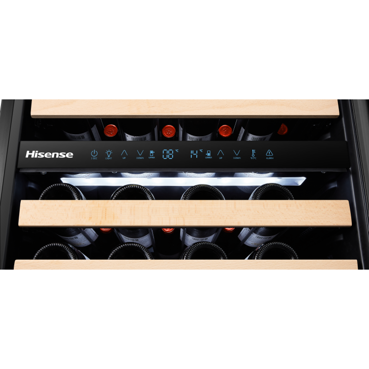 Hisense 46 Bottle Freestanding Wine Cooler - Stainless Steel