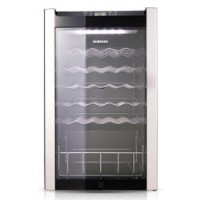 GRADE A2 - Light cosmetic damage - Samsung RW33EBSS1 Freestanding Single Zone Wine Cooler - Stainless Steel And Black