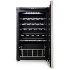 GRADE A2 - Light cosmetic damage - Samsung RW33EBSS1 Freestanding Single Zone Wine Cooler - Stainless Steel And Black