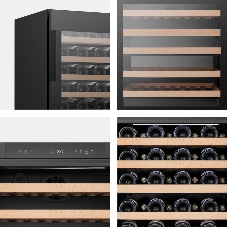 Refurbished Hisense 46 Bottle Freestanding Wine Cooler - Black
