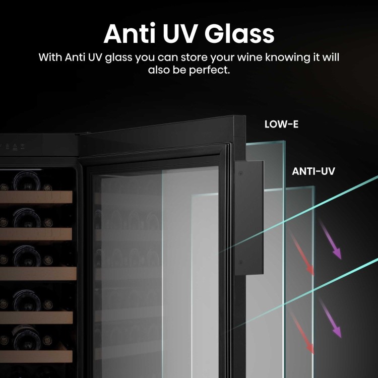 Refurbished Hisense 46 Bottle Freestanding Wine Cooler - Black