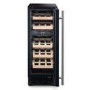 Rangemaster 18 Bottle Capacity 30cm Wide Dual Zone Wine Cooler - Black