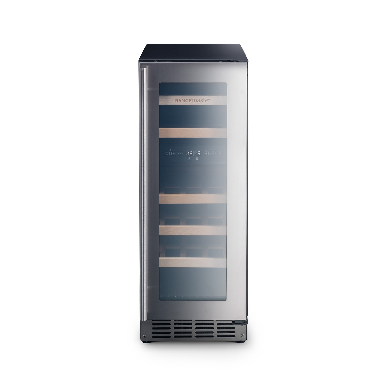 Rangemaster 30cm Wide Dual Zone Wine Cooler - Stainless Steel