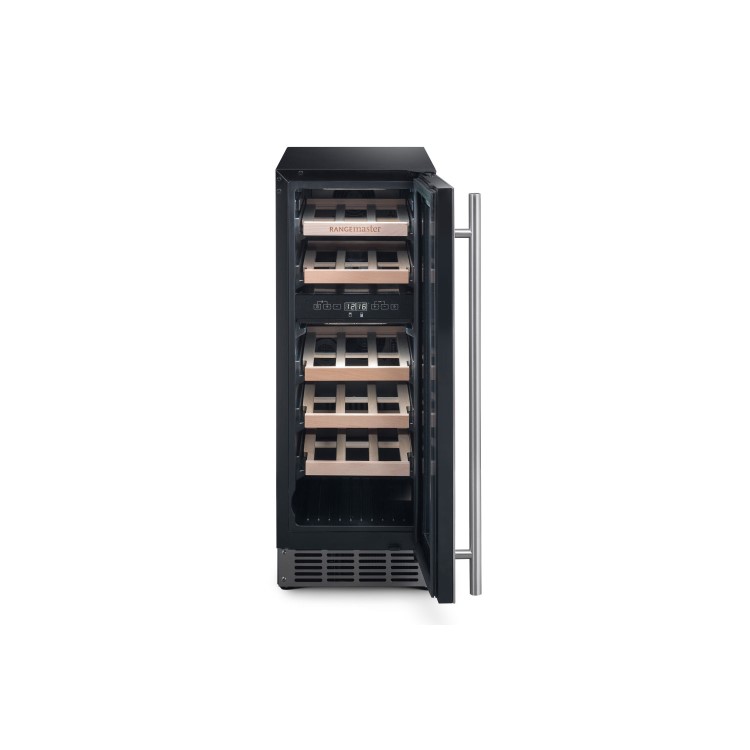 Rangemaster 168 Bottle Capacity Wide Dual Zone Wine Cooler - Stainless Steel