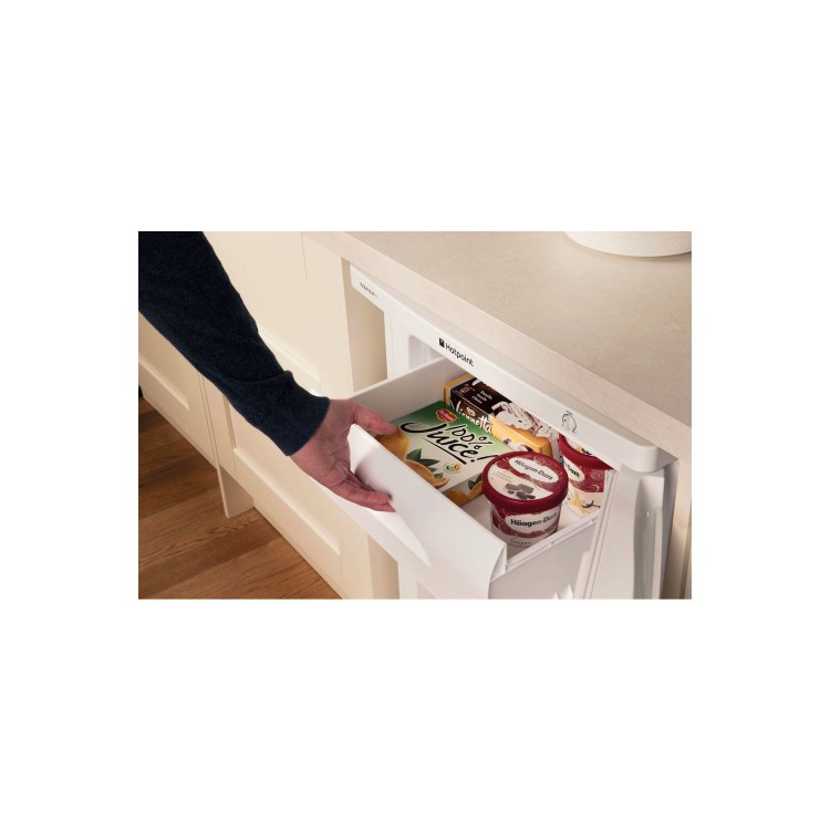Hotpoint RZAAV22P1 55cm Wide Freestanding Upright Under Counter Freezer - White