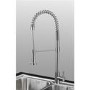 GRADE A1 - Taylor & Moore Royal Spring Neck Single Lever Stainless Steel Kitchen Tap with Pull out Nozzle Spray