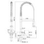 Taylor & Moore Royal Spring Neck Single Lever Stainless Steel Kitchen Tap with Pull out Nozzle Spray