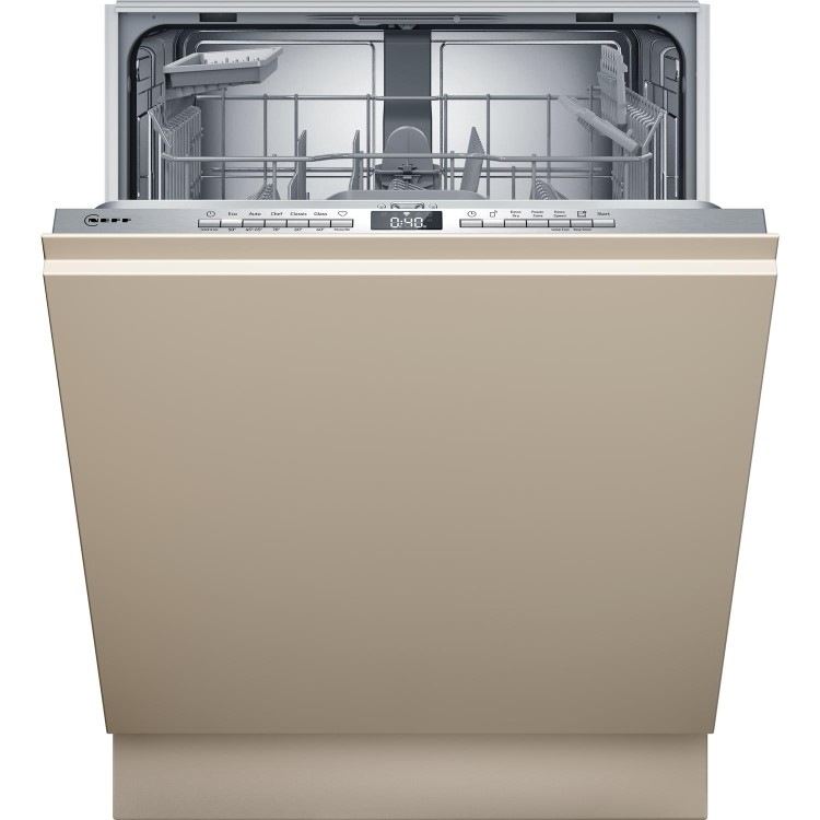 Neff N 50 Integrated Dishwasher - Smart, C-rated, Silver control panel