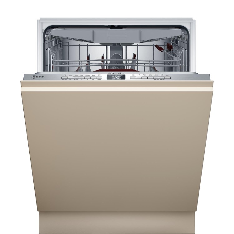 Neff N 50 Integrated Dishwasher - Smart, C-rated, Silver control panel