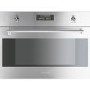Smeg S45MX2 60cm Classic Built-in Compact Microwave Oven With Grill