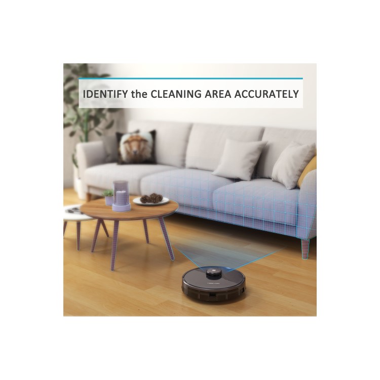 Tesvor S6-black Robot Vacuum Cleaner Laser Navigation 2700Pa Auto-Charging Floor Carpet Sweeping and Mopping