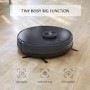 Tesvor S6-black Robot Vacuum Cleaner Laser Navigation 2700Pa Auto-Charging Floor Carpet Sweeping and Mopping