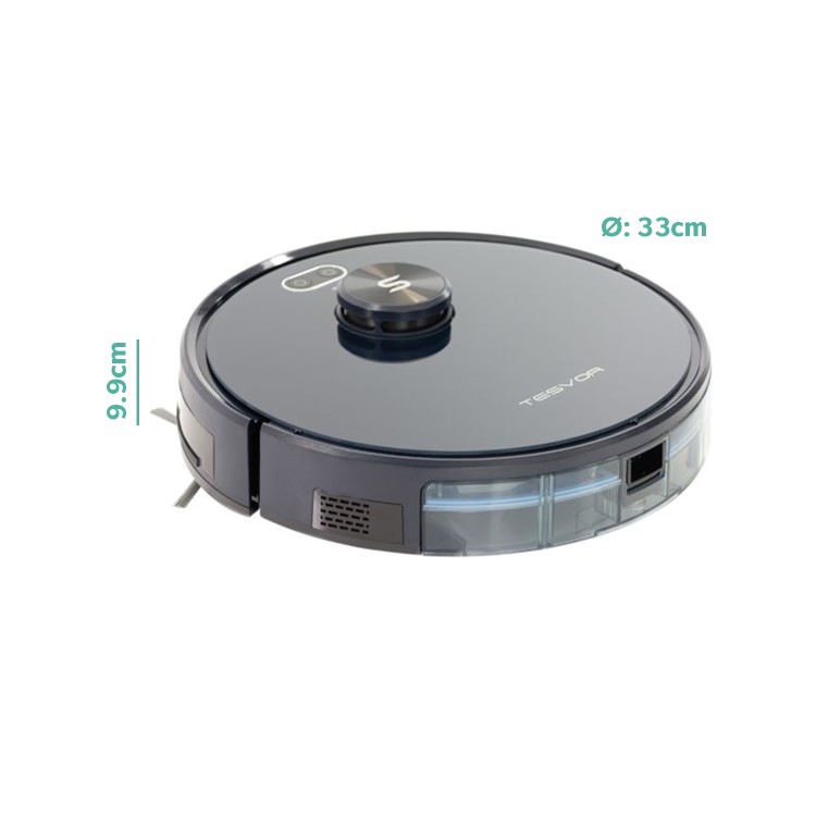 Tesvor S6-black Robot Vacuum Cleaner Laser Navigation 2700Pa Auto-Charging Floor Carpet Sweeping and Mopping