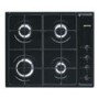 GRADE A2 - Smeg S64SN Cucina 60cm Black 4 Burner Gas Hob With New Style Controls