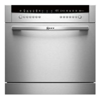GRADE A1 - Neff S66M64M1EU 8 Place Semi Integrated Compact Dishwasher - Stainless Steel Door