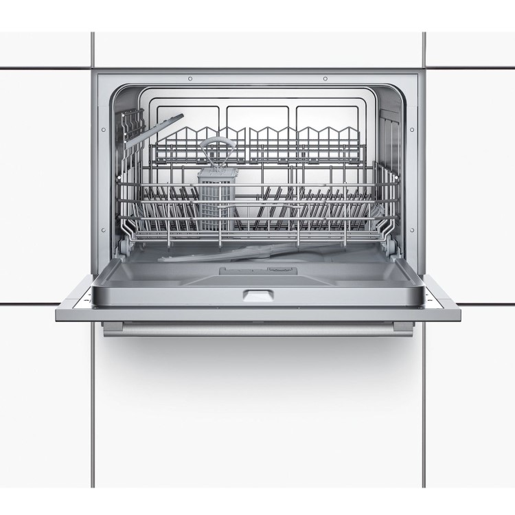 GRADE A1 - Neff S66M64M1EU 8 Place Semi Integrated Compact Dishwasher - Stainless Steel Door