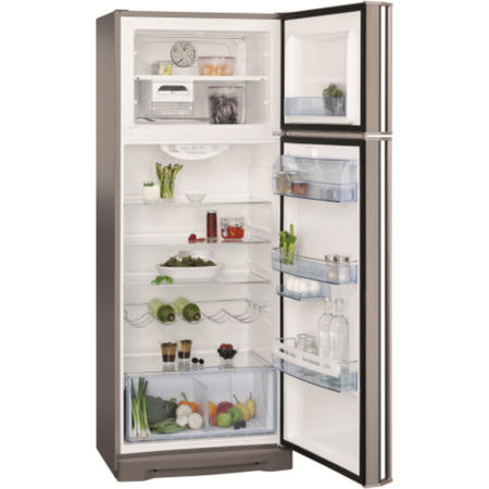AEG S74100DTX0 Top Mount Freestanding Fridge Freezer - Anti-fingerprint Stainless Steel Doors