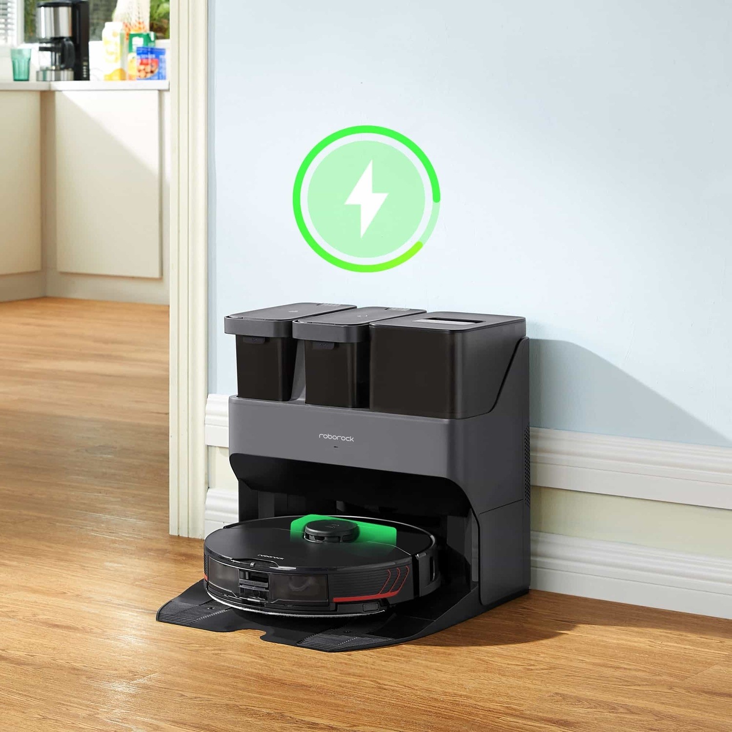 Roborock S7 MaxV Ultra Robot Vacuum Cleaner with SelfEmptying and SeldCleaning Station Black