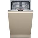 Neff N 50 Integrated Slimline Dishwasher - Silver control panel