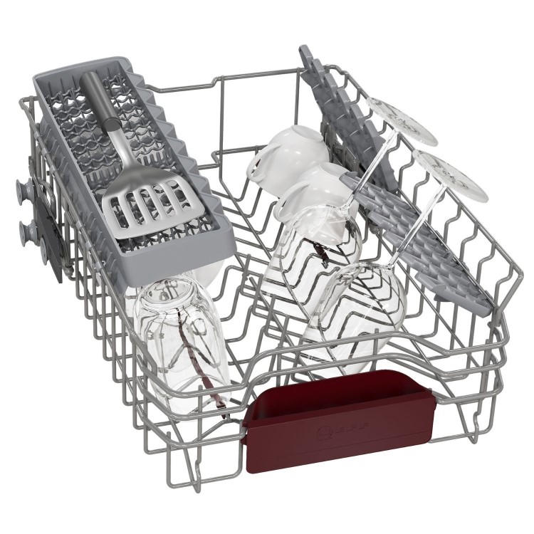 Neff N 50 Integrated Slimline Dishwasher - Smart Wi-Fi Silver control panel