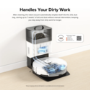 Roborock S8+ Robot Vacuum Cleaner with RockDock Plus DuoRoller Brush and VibraRise Mopping system 6000Pa - White
