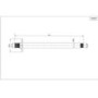 Ceiling Arm Chrome Round 250mm