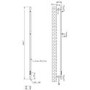 Black Vertical Electric Towel Radiator 1600mm - Sagaro