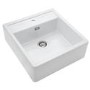 Rangemaster Sandwood Single Bowl Inset White Ceramic Kitchen Sink