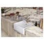 Rangemaster Sandwood Single Bowl Inset White Ceramic Kitchen Sink