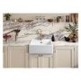Rangemaster Sandwood Single Bowl Inset White Ceramic Kitchen Sink