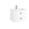 White Wall Hung Bathroom Vanity Unit &amp; Basin - W712 x H430mm