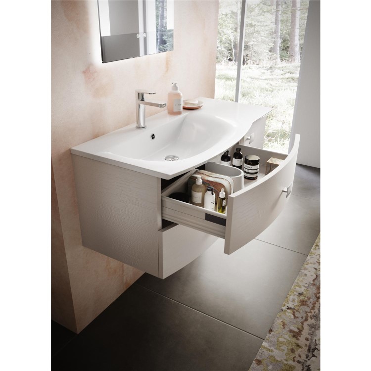 Cashmere Wall Hung Bathroom Vanity Unit & Basin Right Handed - W1012 x H428mm