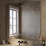 Square Front and Backlit Heated Bathroom Mirror with Lights 1000mm - Saturn