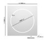 Square Front and Backlit Heated Bathroom Mirror with Lights 1000mm - Saturn