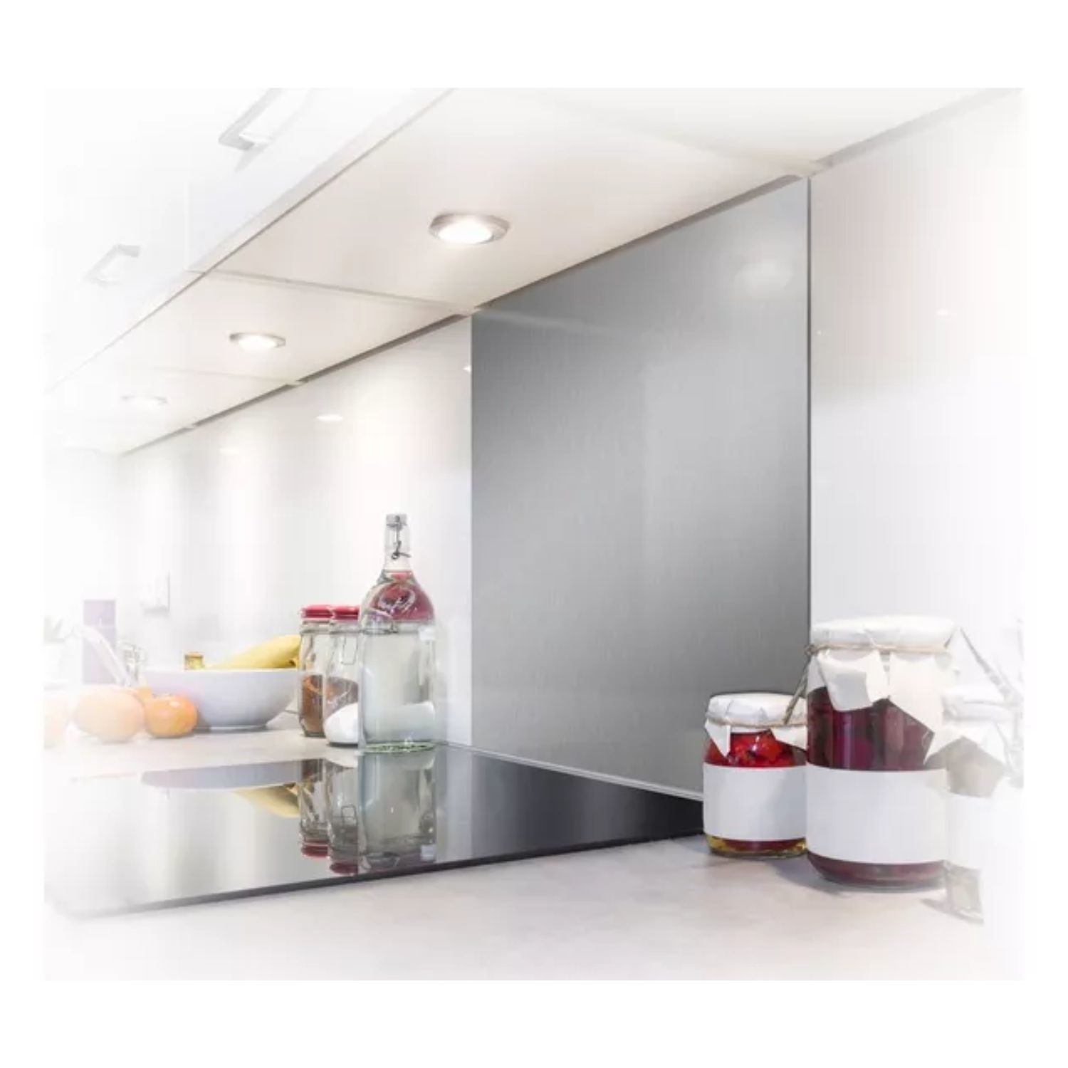 Self adhesive Stainless Steel Splashback 750 x 900mm