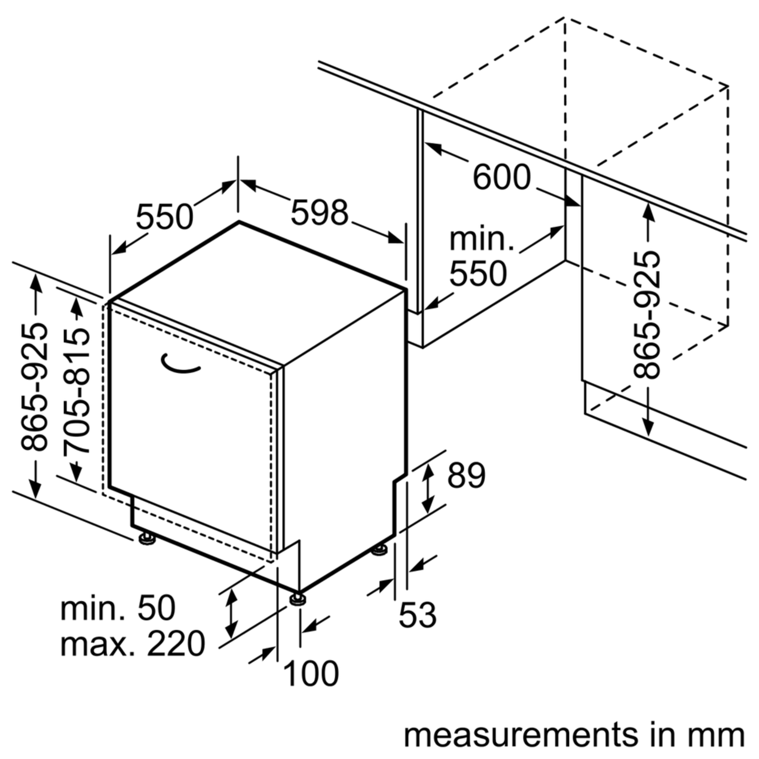 Bosch dishwasher sliding deals hinge