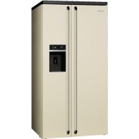 Smeg SBS963P 91cm Victoria Cream Freestanding Side by Side Fridge Freezer