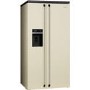 Smeg SBS963P 91cm Victoria Cream Freestanding Side by Side Fridge Freezer