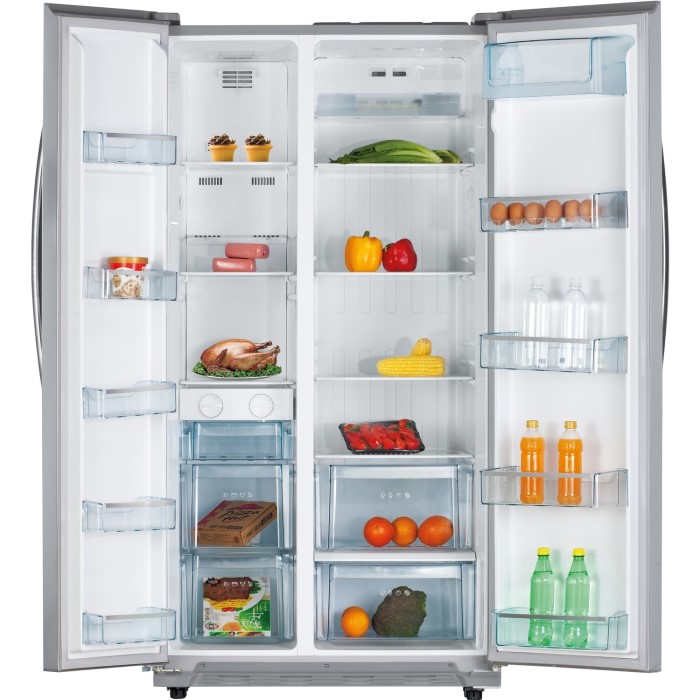 Indesit SBSAA530SD Silver Sidebyside American Fridge Freezer