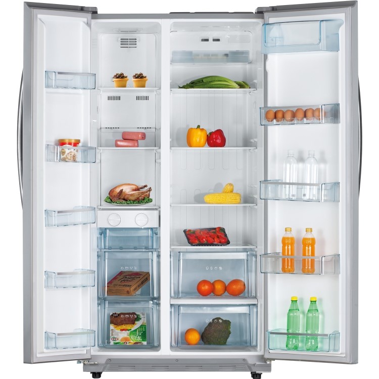Indesit SBSAA530SD Silver Side-by-side American Fridge Freezer