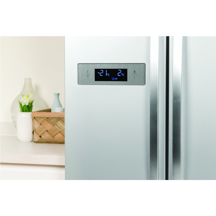 Indesit SBSAA530SD Silver Side-by-side American Fridge Freezer