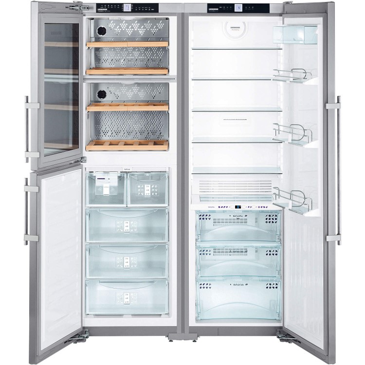 GRADE A1 - As new but box opened - Liebherr SBSES7165 BioFresh NoFrost American Side-by-side Fridge Freezer Stainless Steel