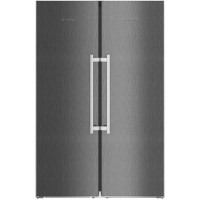 Liebherr SBSbs8673 BioFresh NoFrost Side-by-side American Fridge Freezer With Plumbed IceMaker - BlackSteel