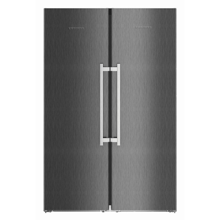 Liebherr SBSbs8683 Premium BioFresh NoFrost Side-by-side American Fridge Freezer - Black Steel