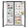 Liebherr SBSbs8683 Premium BioFresh NoFrost Side-by-side American Fridge Freezer - Black Steel