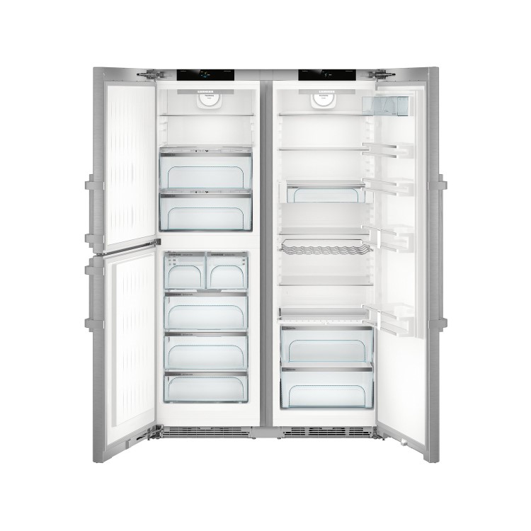 Liebherr SBSes8473 BioFresh NoFrost Side-by-side American Fridge Freezer With Plumbed IceMaker - Stainless Steel