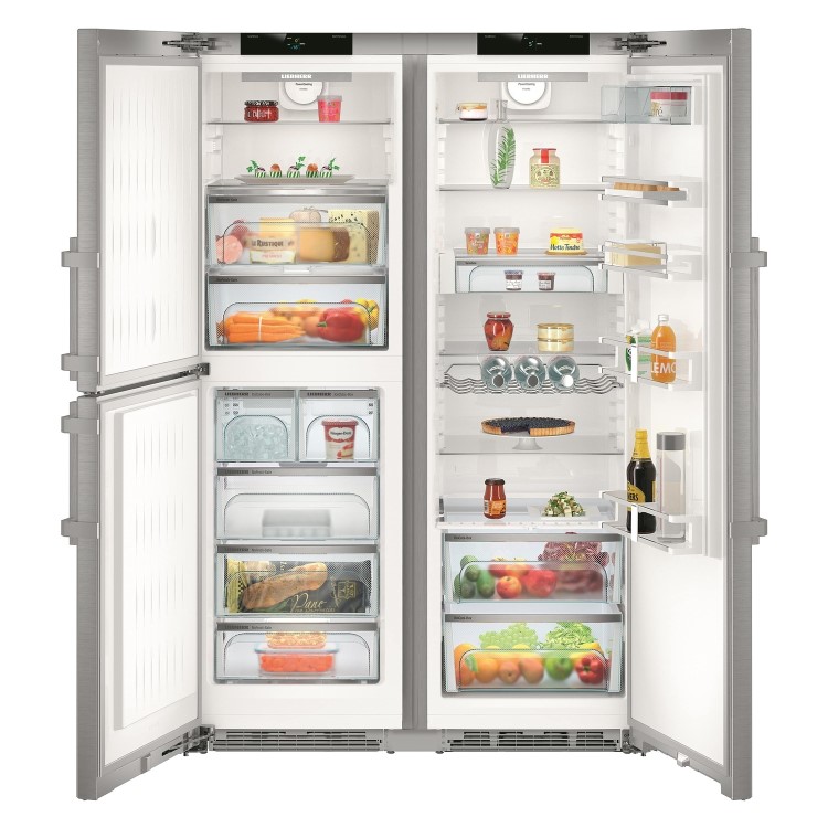 Liebherr SBSes8483 Premium BioFresh NoFrost Side-by-side American Fridge Freezer - Stainless Steel