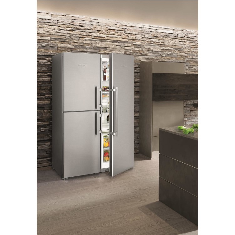 Liebherr SBSes8483 Premium BioFresh NoFrost Side-by-side American Fridge Freezer - Stainless Steel