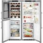 Liebherr SBSes8496 NoFrost BioFresh Side-by-side American Fridge Freezer With Wine Cabinet - Stainless Steel